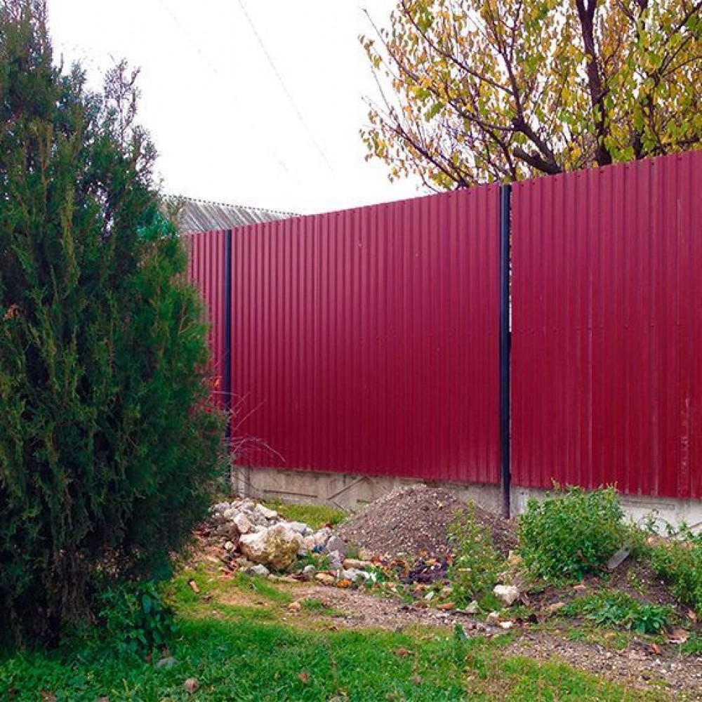 Купить забор из металлопрофиля под ключ с материалами в Гродно